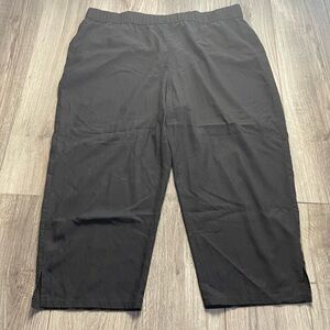 Eileen Fisher Black Wide‎ Leg Ankle Trousers Pants